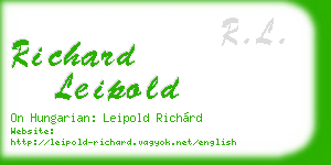 richard leipold business card