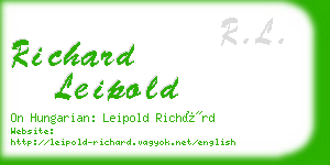 richard leipold business card